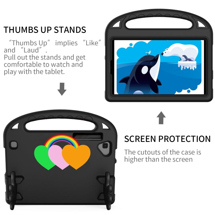 For Lenovo Tab M8 4th Gen Love Small Palm Holder EVA Tablet Case(Black) - Lenovo by PMC TechLife | Online Shopping South Africa | PMC TechLife | Buy Now Pay Later Mobicred