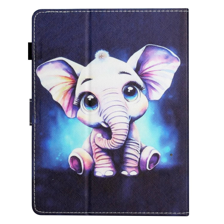 For 10 inch Coloured Drawing Stitching Leather Tablet Case(Elephant) - 10 - 11 inch by PMC TechLife | Online Shopping South Africa | PMC TechLife | Buy Now Pay Later Mobicred