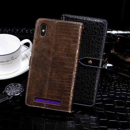 For Leagoo M12 idewei Crocodile Texture Horizontal Flip Leather Case with Holder & Card Slots & Wallet(Black) - More Brand by idewei | Online Shopping South Africa | PMC Jewellery | Buy Now Pay Later Mobicred