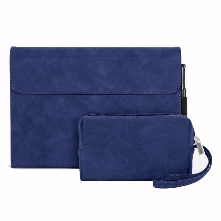For Microsoft Surface Pro X Sheepskin All-Inclusive Shockproof Protective Case with Power Bag(Blue) - Others by PMC TechLife | Online Shopping South Africa | PMC TechLife | Buy Now Pay Later Mobicred