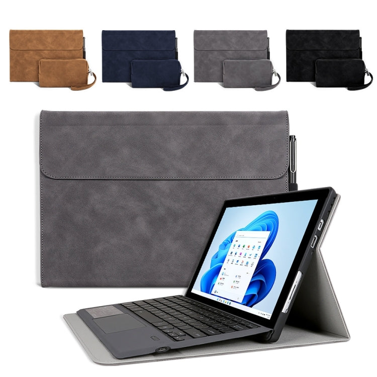 For Microsoft Surface Pro 8 Sheepskin All-Inclusive Shockproof Protective Case with Power Bag(Brown) - Others by PMC TechLife | Online Shopping South Africa | PMC TechLife | Buy Now Pay Later Mobicred