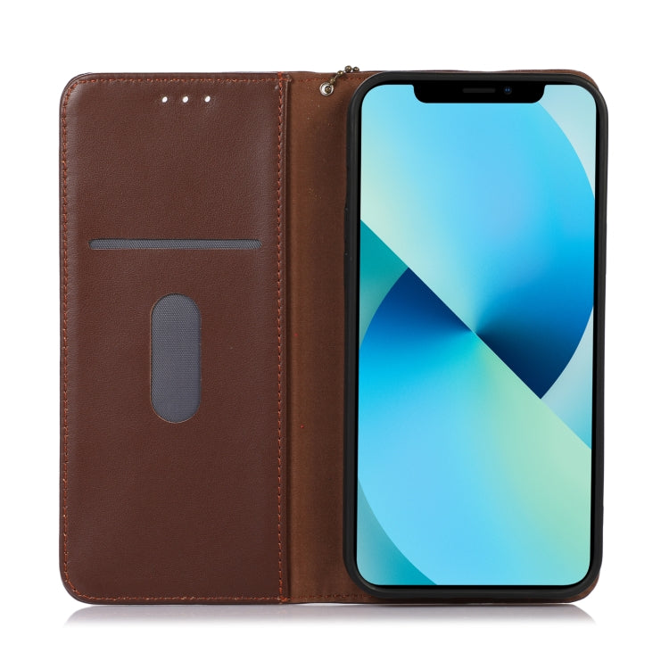 For Nokia G22 4G KHAZNEH Nappa Top Layer Cowhide Leather Phone Case(Brown) - Nokia Cases by PMC TechLife | Online Shopping South Africa | PMC TechLife | Buy Now Pay Later Mobicred