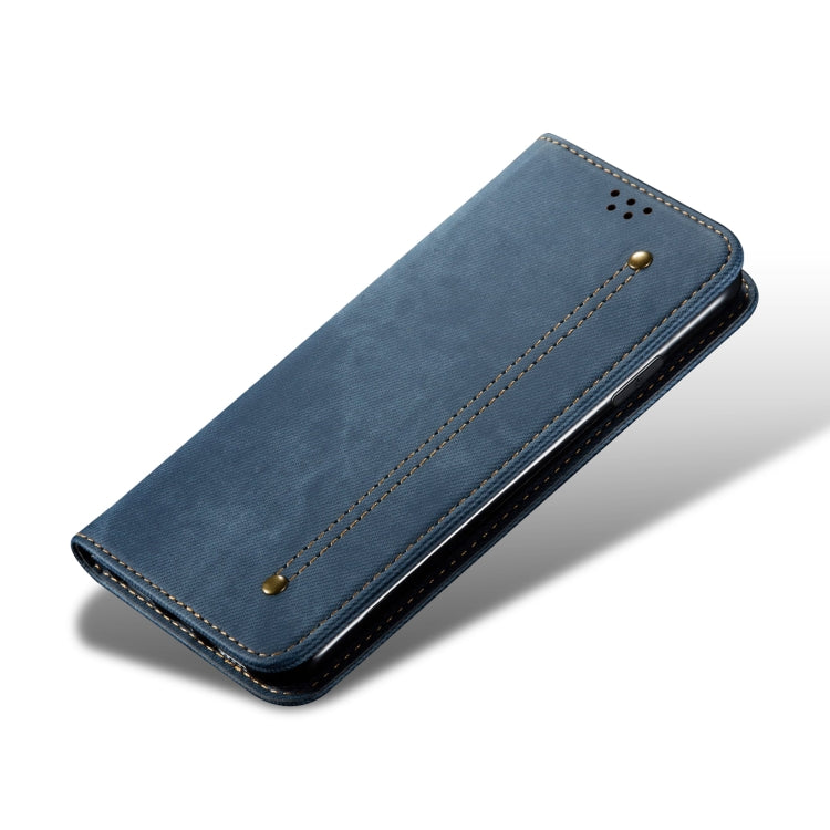 For Samsung Galaxy M54 Denim Texture Leather Phone Case(Blue) - Galaxy Phone Cases by PMC TechLife | Online Shopping South Africa | PMC TechLife