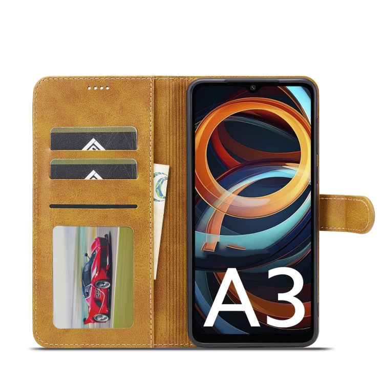 For Xiaomi Redmi A3 LC.IMEEKE Calf Texture Leather Phone Case(Brown) - Xiaomi Cases by LC.IMEEKE | Online Shopping South Africa | PMC Jewellery