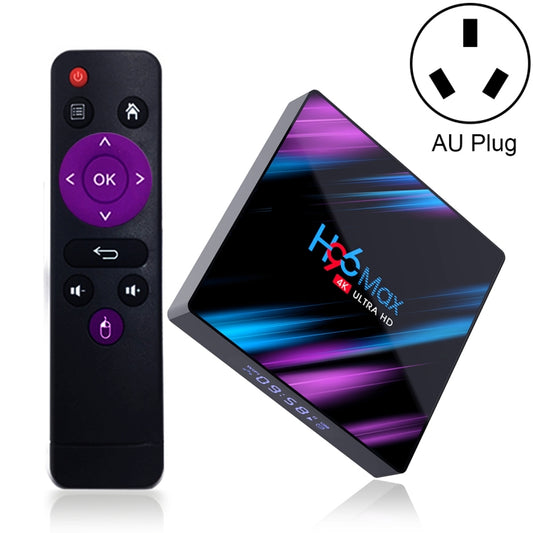 H96 Max-3318 4K Ultra HD Android TV Box with Remote Controller, Android 10.0, RK3318 Quad-Core 64bit Cortex-A53, 4GB+32GB, Support TF Card / USBx2 / AV / Ethernet, Plug Specification:AU Plug - RK3318 by PMC Jewellery | Online Shopping South Africa | PMC Jewellery | Buy Now Pay Later Mobicred