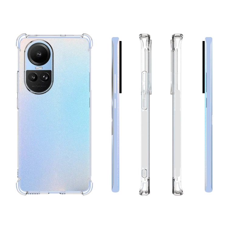 For OPPO Reno10 / 10 Pro Global Shockproof Non-slip Thickening TPU Phone Case(Transparent) - OPPO Cases by PMC Jewellery | Online Shopping South Africa | PMC Jewellery | Buy Now Pay Later Mobicred