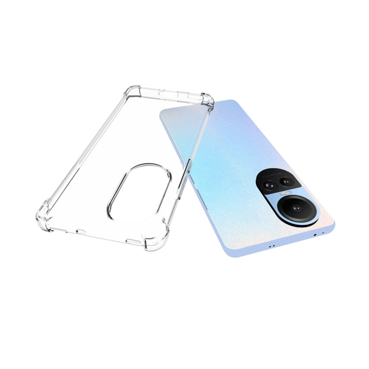 For OPPO Reno10 / 10 Pro Global Shockproof Non-slip Thickening TPU Phone Case(Transparent) - OPPO Cases by PMC Jewellery | Online Shopping South Africa | PMC Jewellery | Buy Now Pay Later Mobicred