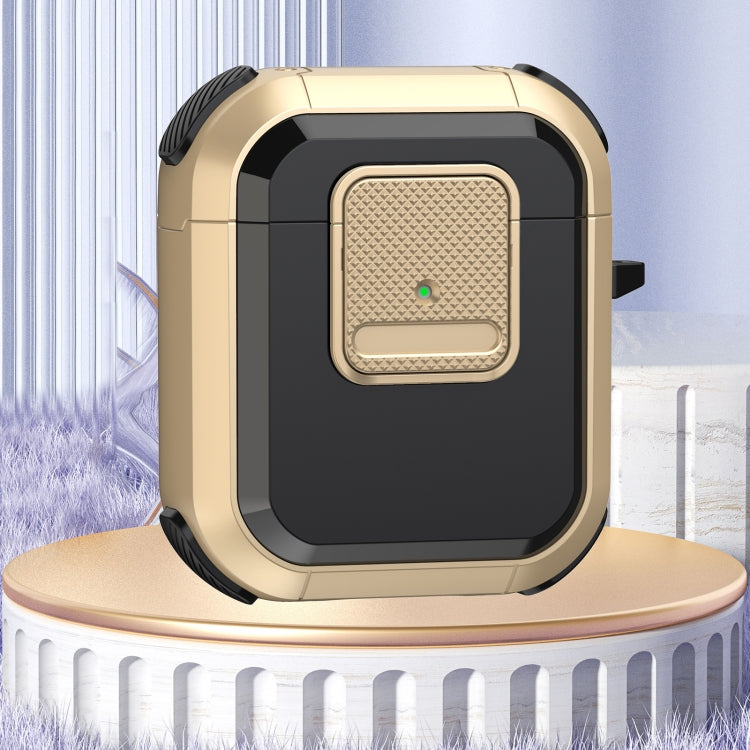 For AirPods 2 / 1 Wireless Earphones Protective Case(Gold) - For AirPods 1/2 by PMC Jewellery | Online Shopping South Africa | PMC Jewellery | Buy Now Pay Later Mobicred