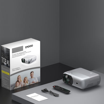 D1000 1920x1080P 320ANSI Lumens Portable Mini LCD LED Smart Projector, Android(US Plug) - LED Projector by PMC Jewellery | Online Shopping South Africa | PMC Jewellery | Buy Now Pay Later Mobicred