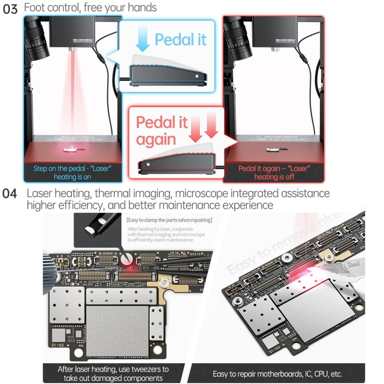 Mega-idea Intelligent Infrared Laser Desoldering Machine, Model:Without Microscope Set(EU Plug) - free shipping - PMC TechLife - Order now!