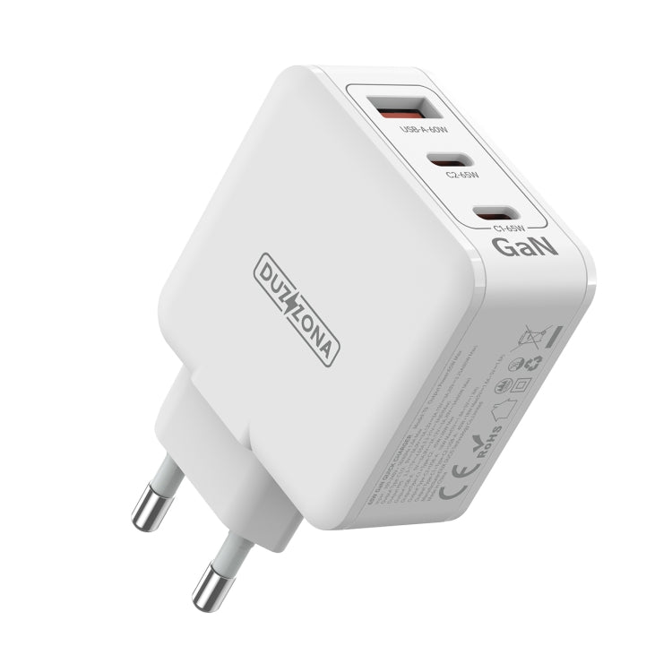 DUZZONA T9 65W Dual USB-C / Type-C+USB GaN Fast Charger, Specification:EU Plug - USB Charger by DUZZONA | Online Shopping South Africa | PMC Jewellery