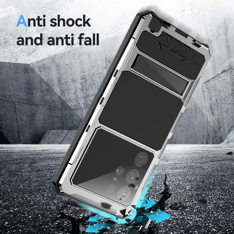 For Samsung Galaxy S22 Ultra 5G R-JUST RJ-56 3rd Gen Life Waterproof Dustproof Shockproof Phone Case(Silver) - Galaxy S22 Ultra 5G Cases by R-JUST | Online Shopping South Africa | PMC Jewellery