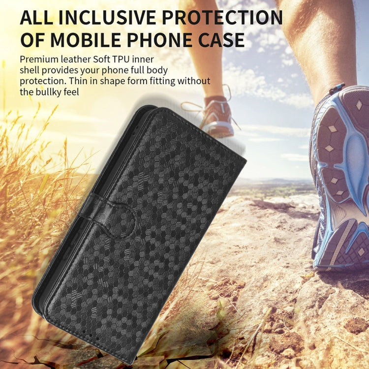 For Blackview A85 Honeycomb Dot Texture Leather Phone Case(Black) - More Brand by PMC TechLife | Online Shopping South Africa | PMC TechLife