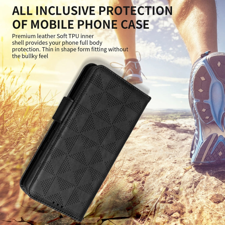 For Blackview A85 Symmetrical Triangle Leather Phone Case(Purple) - More Brand by PMC TechLife | Online Shopping South Africa | PMC TechLife | Buy Now Pay Later Mobicred