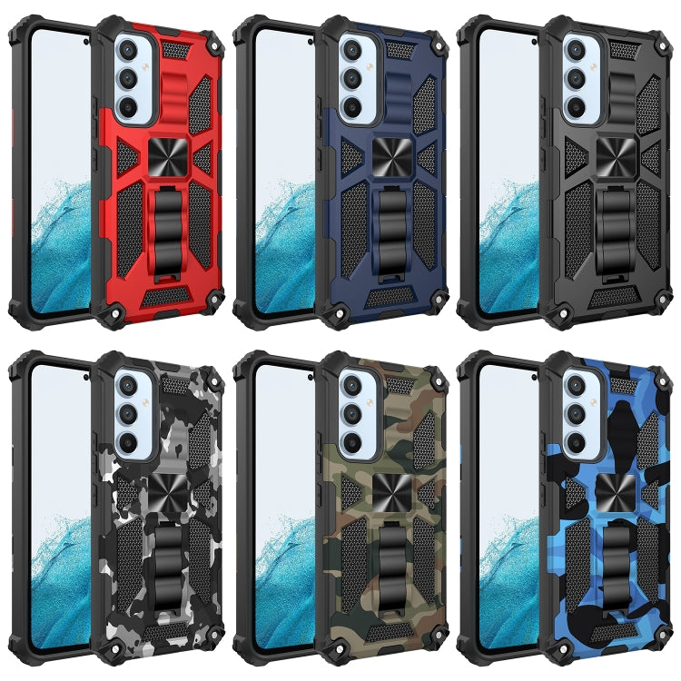 For Samsung Galaxy A54 5G Armor Shockproof TPU + PC Magnetic Protective Phone Case with Holder(Red) - Galaxy Phone Cases by PMC TechLife | Online Shopping South Africa | PMC TechLife