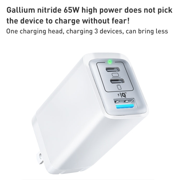 65W Dual PD USB-C / Type-C + USB 3-Port Gan Fast Charging Charger, Plug:EU Plug(Black) - free shipping - PMC Jewellery - Order now!