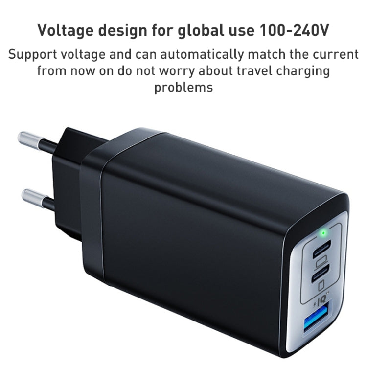 65W Dual PD USB-C / Type-C + USB 3-Port Gan Fast Charging Charger, Plug:UK Plug(Black) - free shipping - PMC Jewellery - Order now!