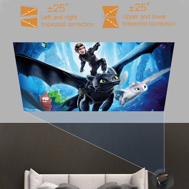 A007 Portable 1280 x 720 HD 113 ANSI Smart LED Projector, Plug:AU Plug(Black) - Mini Projector by PMC TechLife | Online Shopping South Africa | PMC TechLife | Buy Now Pay Later Mobicred