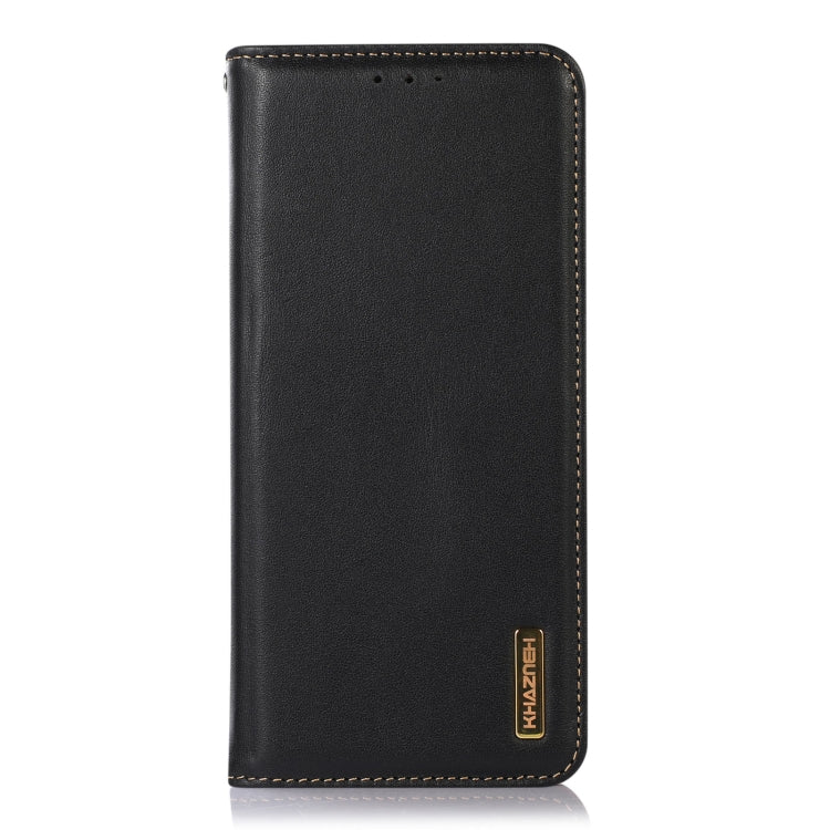 For Nokia C12 4G KHAZNEH Nappa Top Layer Cowhide Leather Phone Case(Black) - Nokia Cases by PMC TechLife | Online Shopping South Africa | PMC TechLife | Buy Now Pay Later Mobicred