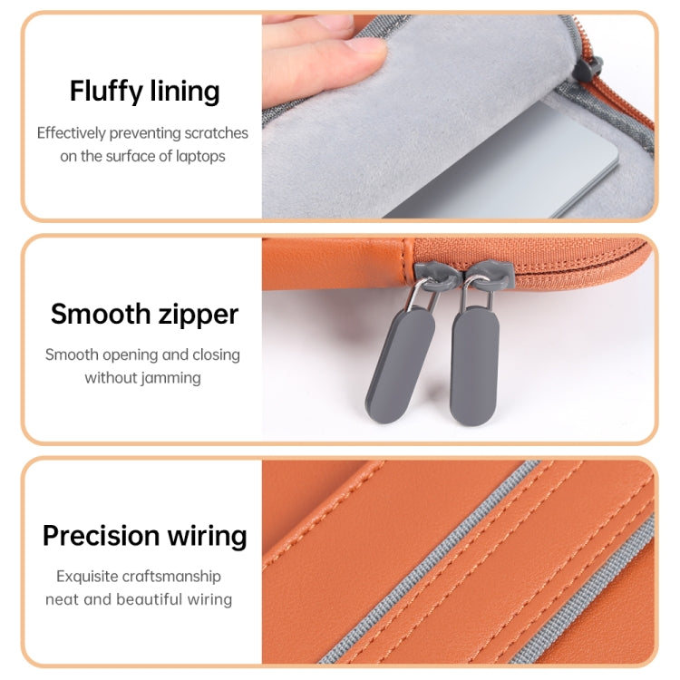 Waterproof PU Laptop Bag Inner Bag with Power Pack, Size:13 / 14 inch(Rose Gold) - Other by PMC TechLife | Online Shopping South Africa | PMC TechLife | Buy Now Pay Later Mobicred