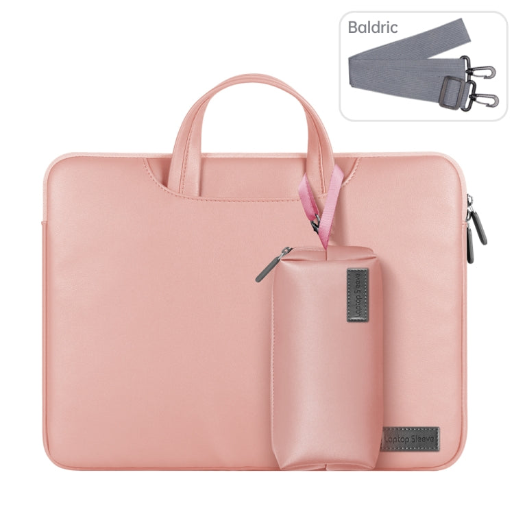 Waterproof PU Laptop Bag Inner Bag with Power Pack, Size:15 inch(Rose Gold) - Other by PMC TechLife | Online Shopping South Africa | PMC TechLife | Buy Now Pay Later Mobicred