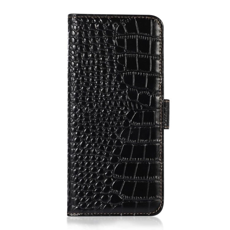 For Google Pixel 8 Pro Crocodile Top Layer Cowhide Leather Phone Case(Black) - Google Cases by PMC TechLife | Online Shopping South Africa | PMC TechLife | Buy Now Pay Later Mobicred