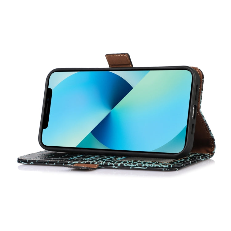 For Google Pixel 8 Pro Crocodile Top Layer Cowhide Leather Phone Case(Green) - Google Cases by PMC TechLife | Online Shopping South Africa | PMC TechLife | Buy Now Pay Later Mobicred