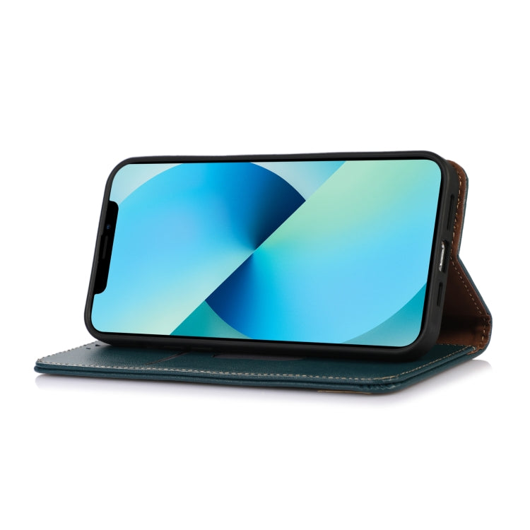For Google Pixel 8 Pro KHAZNEH Nappa Top Layer Cowhide Leather Phone Case(Green) - Google Cases by PMC TechLife | Online Shopping South Africa | PMC TechLife | Buy Now Pay Later Mobicred