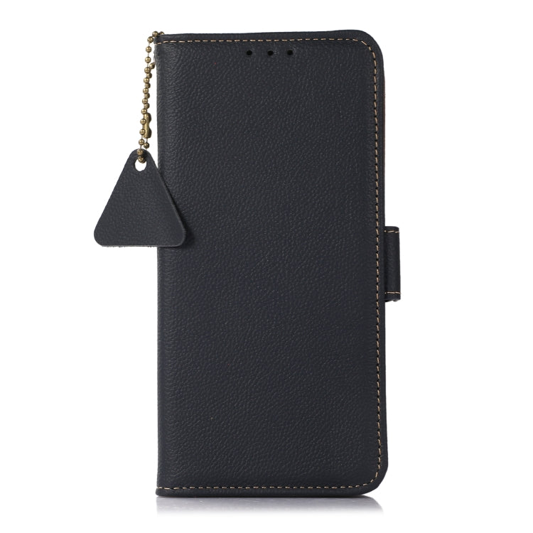 For Google Pixel 8 Pro Side-Magnetic TJ Genuine Leather RFID Phone Case(Blue) - Google Cases by PMC TechLife | Online Shopping South Africa | PMC TechLife | Buy Now Pay Later Mobicred
