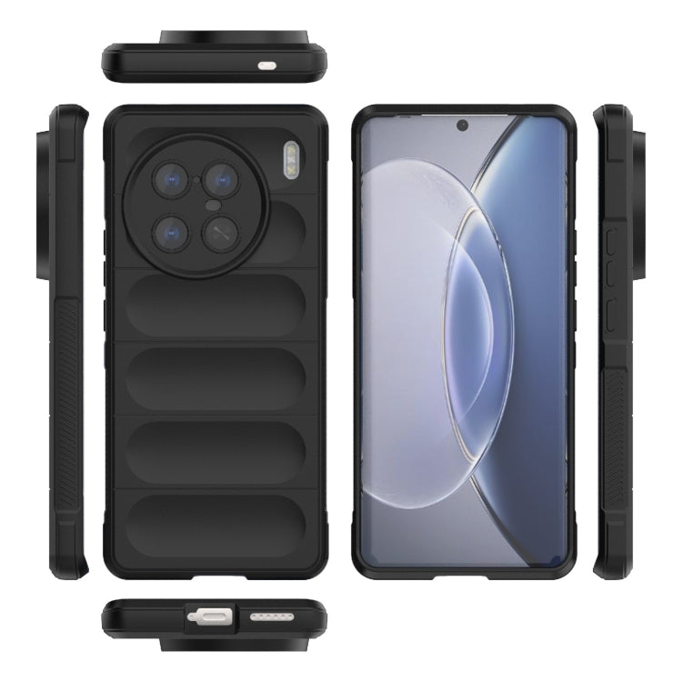 For vivo X90 Pro 5G Magic Shield TPU + Flannel Phone Case(Black) - vivo Cases by PMC Jewellery | Online Shopping South Africa | PMC Jewellery | Buy Now Pay Later Mobicred