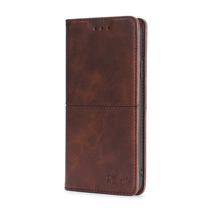 For Blackview A52 Cow Texture Magnetic Horizontal Flip Leather Phone Case(Dark Brown) - More Brand by PMC Jewellery | Online Shopping South Africa | PMC Jewellery