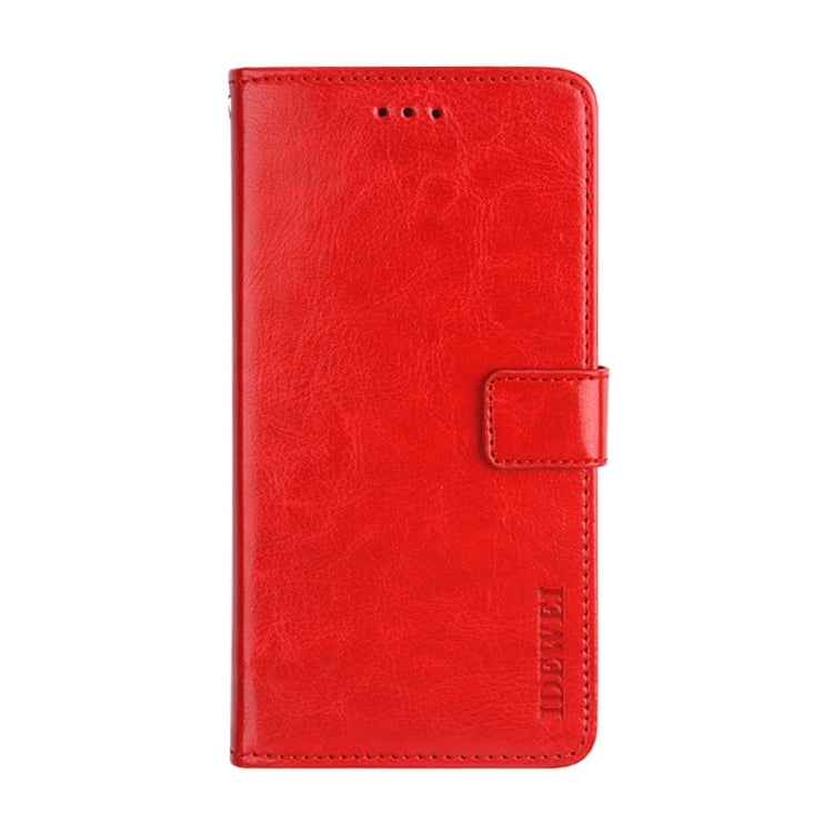 For Blackview A85 idewei Crazy Horse Texture Leather Phone Case with Holder(Red) - More Brand by idewei | Online Shopping South Africa | PMC TechLife | Buy Now Pay Later Mobicred