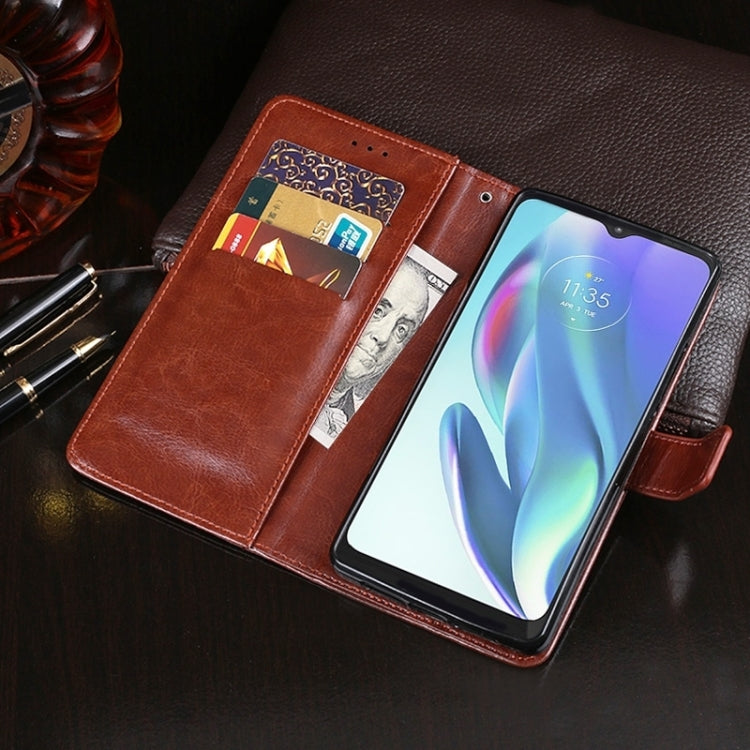 For Blackview A85 idewei Crazy Horse Texture Leather Phone Case with Holder(Brown) - More Brand by idewei | Online Shopping South Africa | PMC Jewellery | Buy Now Pay Later Mobicred