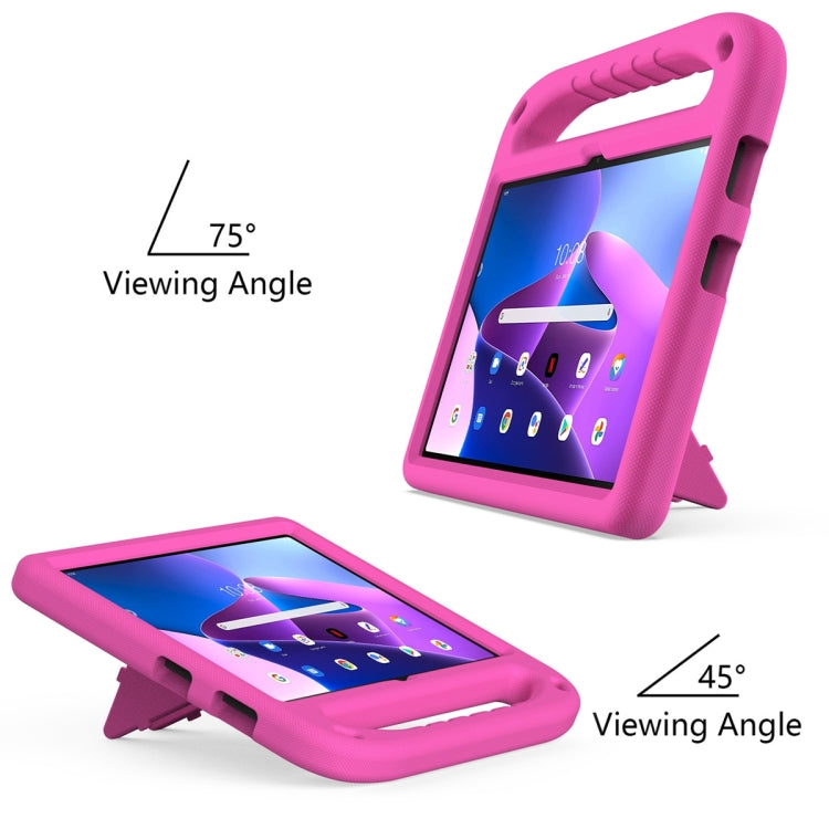 For Lenovo Tab M10 3rd Gen Handle EVA Shockproof Tablet Case with Holder(Rose Red) - Lenovo by PMC TechLife | Online Shopping South Africa | PMC TechLife | Buy Now Pay Later Mobicred