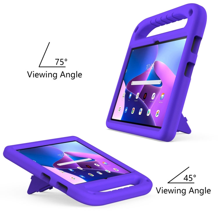For Lenovo Tab M10 3rd Gen Handle EVA Shockproof Tablet Case with Holder(Purple) - Lenovo by PMC TechLife | Online Shopping South Africa | PMC TechLife | Buy Now Pay Later Mobicred