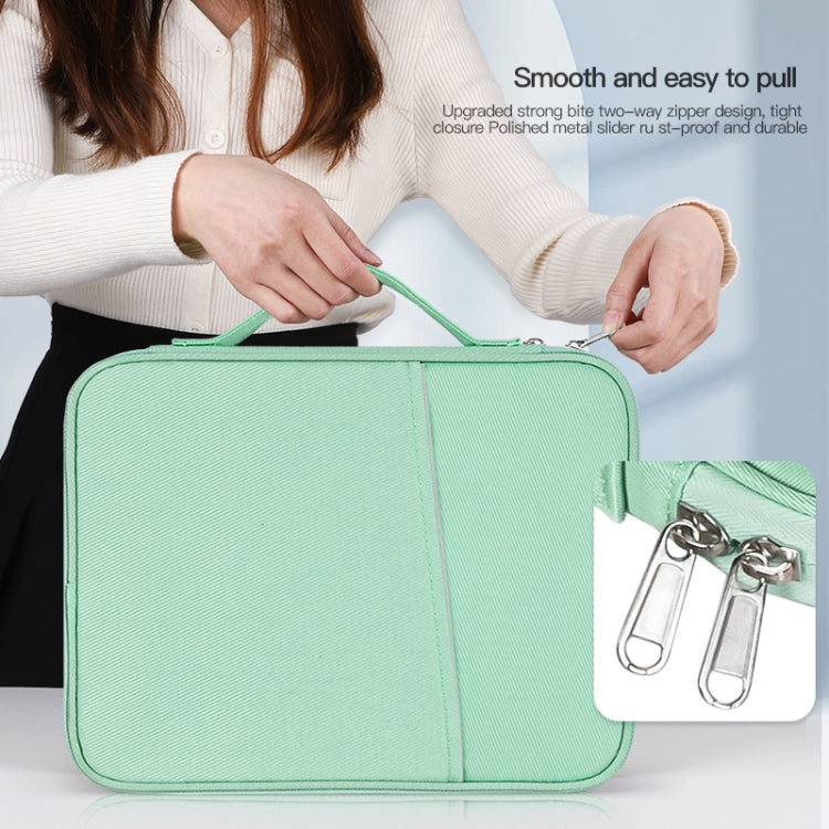 For 12.9-13 inch Laptop Portable Cloth Texture Leather Bag(White) - 13.3 inch by PMC TechLife | Online Shopping South Africa | PMC TechLife | Buy Now Pay Later Mobicred