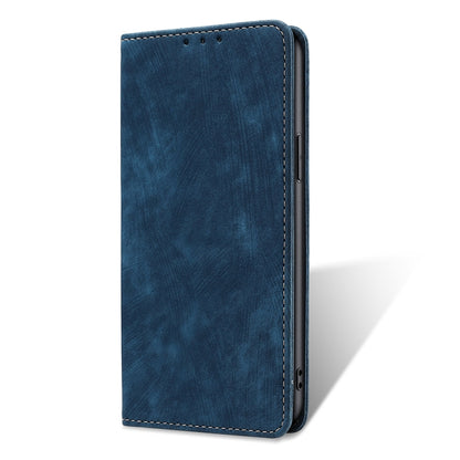 For Blackview A52 RFID Anti-theft Brush Magnetic Leather Phone Case(Blue) - More Brand by PMC Jewellery | Online Shopping South Africa | PMC Jewellery | Buy Now Pay Later Mobicred