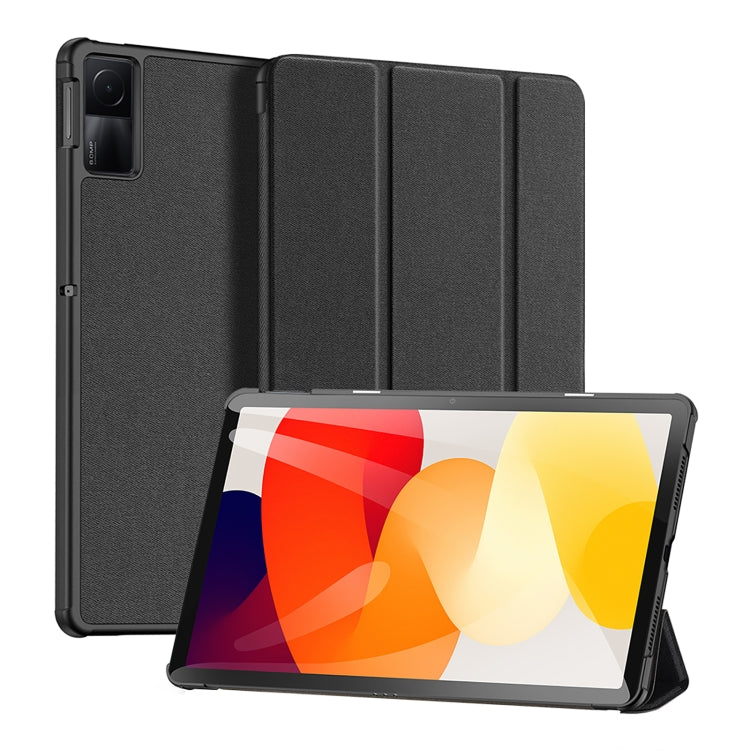 For Xiaomi Redmi Pad SE DUX DUCIS Domo Series Magnetic Flip Leather Tablet Case(Black) - More Tablet Cases by DUX DUCIS | Online Shopping South Africa | PMC Jewellery | Buy Now Pay Later Mobicred