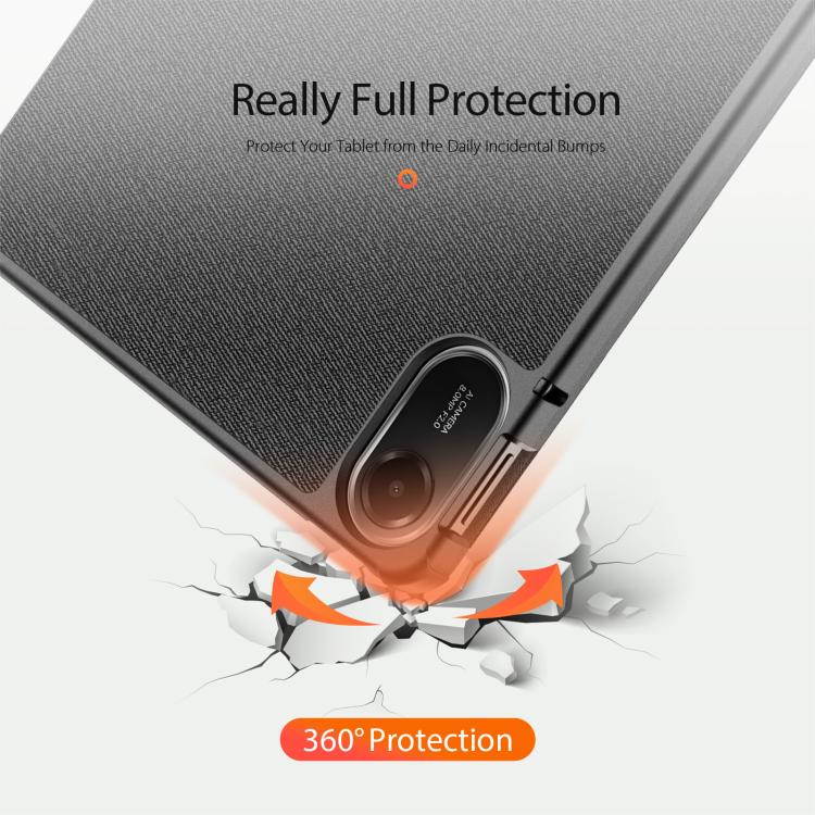 For Xiaomi Redmi Pad 2 DUX DUCIS Domo Series Magnetic Flip Leather Tablet Case(Black) - free shipping - PMC TechLife - Order now!