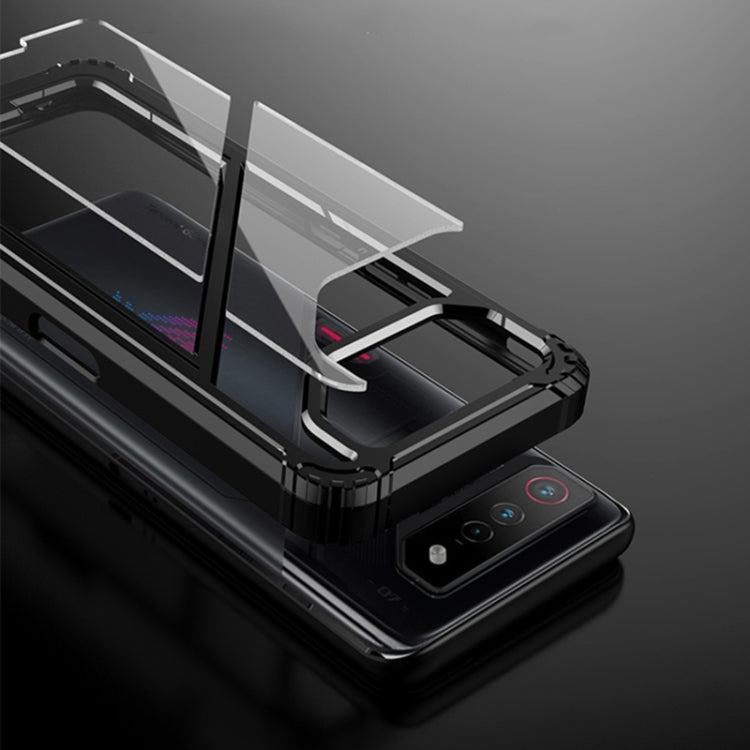 For Asus ROG Phone 7 / 7 Ultimate PC + TPU Shockproof Phone Case with Magnetic Holder(Translucent) - free shipping - PMC TechLife - Order now!