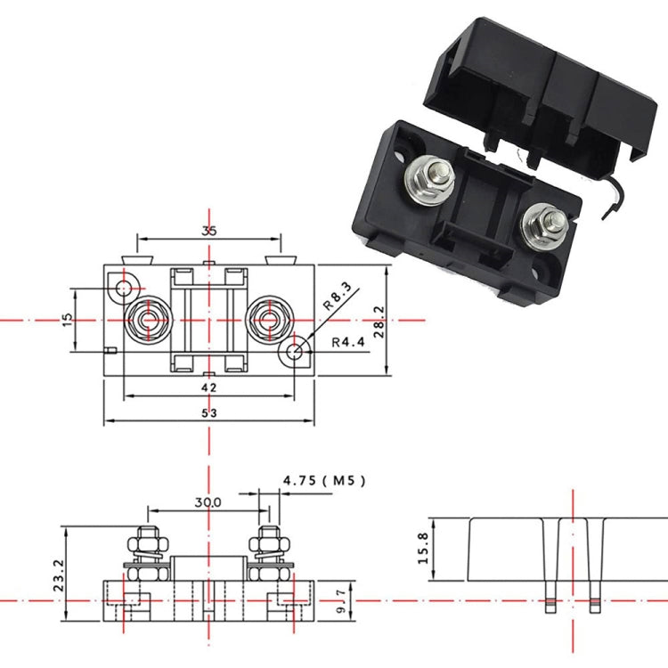 4 in 1 ANS-H Car Fuse Holder Fuse Box, Current:30/40A - free shipping - PMC TechLife - Order now!
