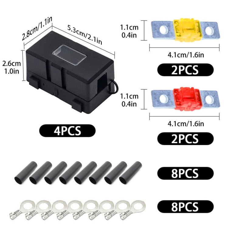 4 in 1 ANS-H Car Fuse Holder Fuse Box, Current:120A - Fuse by PMC TechLife | Online Shopping South Africa | PMC TechLife | Buy Now Pay Later Mobicred