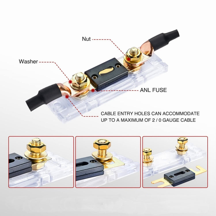2 in 1 ANL Car Fuse Holder Electrical Protection Insulating Cover, Current:400A - Fuse by PMC TechLife | Online Shopping South Africa | PMC TechLife | Buy Now Pay Later Mobicred
