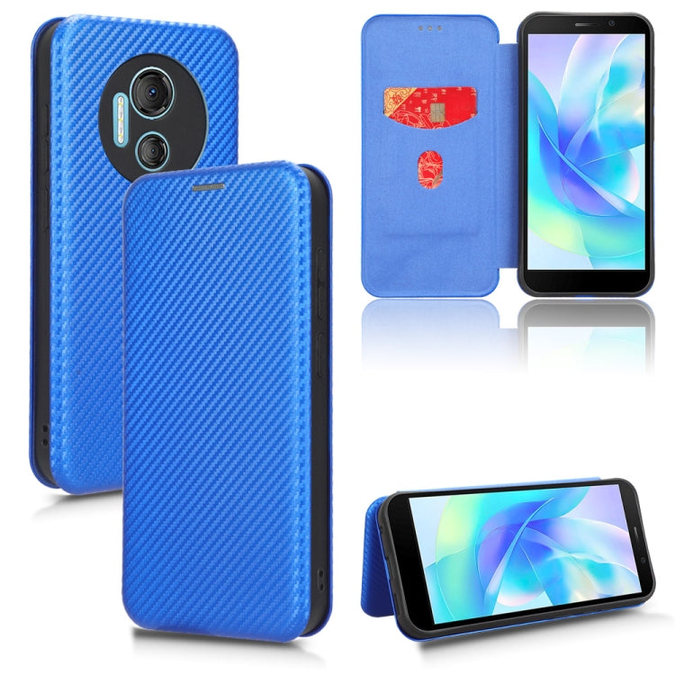 For DOOGEE X97 / X97 Pro Carbon Fiber Texture Flip Leather Phone Case(Blue) - Doogee Cases by PMC Jewellery | Online Shopping South Africa | PMC Jewellery | Buy Now Pay Later Mobicred