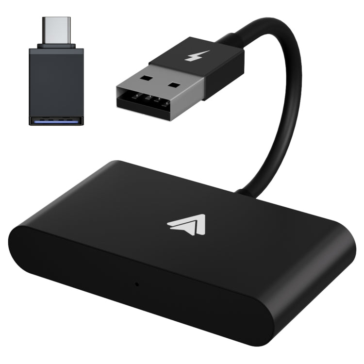 THT-020-2+ USB + USB-C / Type-C Wired to Wireless Carplay Adapter for Android Smartphone(Black) - free shipping - PMC TechLife - Order now!
