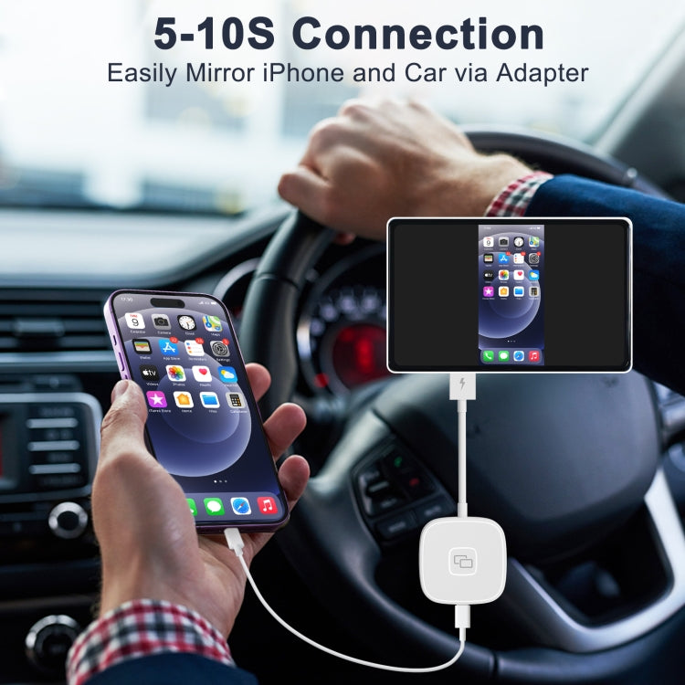 THT-020-7 USB + USB-C / Type-C Carplay Mirror Adapter for iPhone(White) - free shipping - PMC TechLife - Order now!