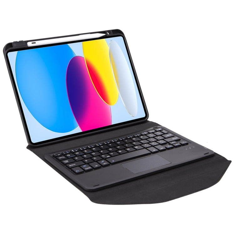 Z10B-A For iPad 10th Gen 10.9 2022 / 11 2025 Pen Slot Touchpad Bluetooth Keyboard Leather Tablet Case(Black) - free shipping - PMC TechLife - Order now!