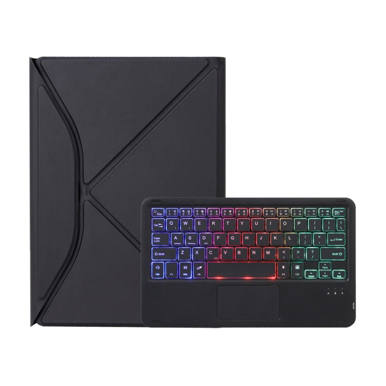 Z10B-AS For iPad 10th Gen 10.9 2022 Pen Slot Touchpad Backlight Bluetooth Keyboard Leather Tablet Case(Black) - Universal by PMC TechLife | Online Shopping South Africa | PMC TechLife