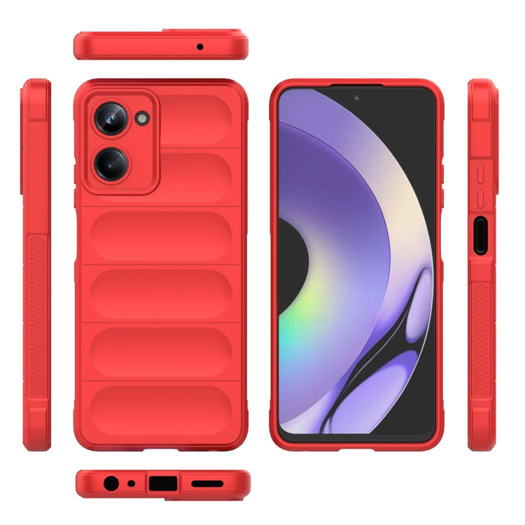 For Realme 10 Pro 5G Magic Shield TPU + Flannel Phone Case(Wine Red) - Realme Cases by PMC TechLife | Online Shopping South Africa | PMC TechLife | Buy Now Pay Later Mobicred