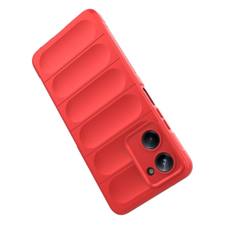 For Realme 10 Pro 5G Magic Shield TPU + Flannel Phone Case(Wine Red) - Realme Cases by PMC TechLife | Online Shopping South Africa | PMC TechLife | Buy Now Pay Later Mobicred